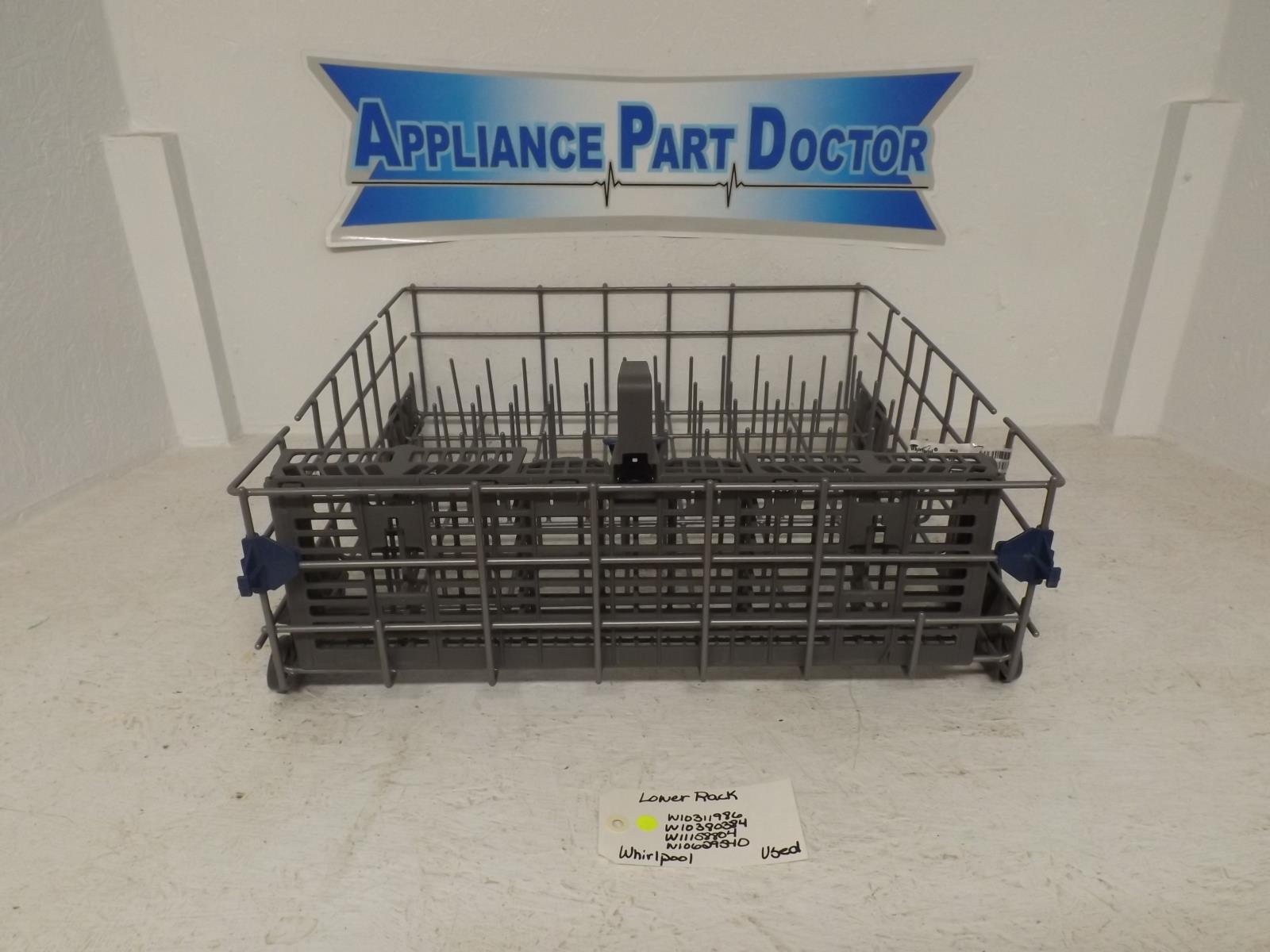 Whirlpool Dishwasher W10311986 W10380384 W11158804 W10629540 Lower Rack Used Whirlpool Dishwasher W10311986 W10380384 W11158804 W10629540 Lower Rack Used